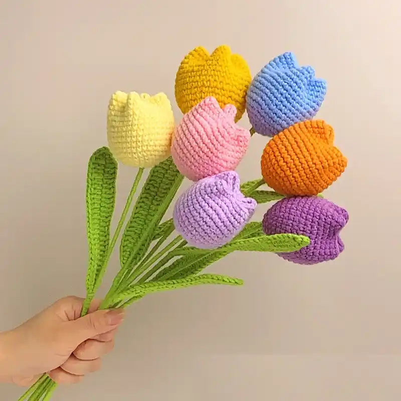 Hoa tulip len handmade lẻ